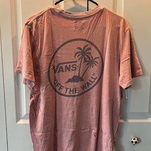 Pink/Salmon Vans Palm Tree Tshirt M